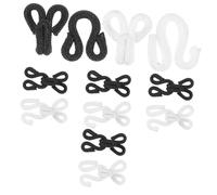 SOLUSTRE 10 Pairs Hook and Eye Closures for Clothing Metal and Nylon Sewing Hook and Eye for Bras Dresses Skirts Pants Small in Black and White Decorative Fastening Accessories