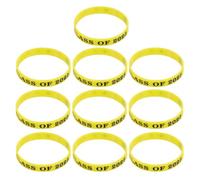 SOLUSTRE 10 Pcs Graduation Festival Silicone Wristbands Class of 2025 Rubber Bracelets for Men Women with Smooth Finish and Universal Fit, for Graduation Party Decorations and Prizes