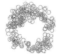 SOLUSTRE 100 Pcs Oval Open Jump Rings Stainless Steel and Iron Key Rings for Jewelry Making and Keychain Crafting, Convenient and Versatile Use with Bright Finish