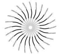 SOLUSTRE 100pcs Black Elastic Barbed Cord with Metal Ends Stretchy round Elastic Strap for Sewing Crafts Hats Fixing Arts and DIY Projects