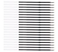 SOLUSTRE 100pcs Black Gel Pen Refills Press Type Smooth Writing Neutral Ink Office Replacement for Retractable Ballpoint Pens Refillable Fine Point