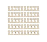 SOLUSTRE 100pcs Bone Buttons Wooden Sewing Buttons Beige for DIY Sewing Projects on Hats Bags for Scrapbooking and Crafting