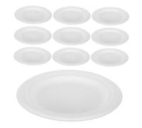 SOLUSTRE 100pcs Disposable Paper Plates for Appetizers and Cake Round Sturdy Food Trays for Bbqs Birthday Parties Outdoor Events Biodegradable Heavy Duty Snack Dishes for Hot and Cold Foods
