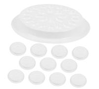 SOLUSTRE 100pcs Eyelash Glue Holder Tray Plastic Lash Glue Tray Eyelash Grafting Pallet White Pvc