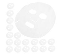 SOLUSTRE 100pcs Facial Mask Spa Precut Openings Non-woven Fabric White Sheets Versatile Use for Beauty Salon Paraffin Exfoliation