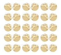 SOLUSTRE 100pcs Golden Stainless Steel Medieval Scale Armor Plates Lightweight Pre-designed Plates for Medieval Reenactment Armor with Authentic Historical Style Color Color