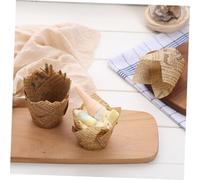 SOLUSTRE 100Pcs Tulip Cupcake Liners Baking Paper Wrappers Greaseproof Muffin Cases Heat-Resistant for Cupcakes Muffins Small Cakes and Pastries