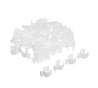SOLUSTRE 100pcs White Pump Lock Clips for Cosmetic Bottles Leakproof Lotion and Shampoo Dispenser Accessories Fit for Cleansing Oil Travel-Friendly Secure Bottle Pump Clamp
