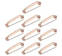 SOLUSTRE 10pcs 35mm Gold Tone Brooch Accessories Bar Safety Pins for Jewelry Making DIY Clothing Fixing Pins Craft Supplies