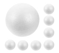 SOLUSTRE 10pcs 8cm White Modeling Craft Styrofoam Balls Christmas Decoration Modelling Craft Polystyrene Balls Round Spheres, White
