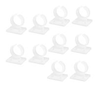 SOLUSTRE 10pcs Adjustable Desk Microphone Holder with Wall Mount Clips, Plastic Mic Clip for Home Use and Recording Studios, Easy Installation and Stable Design