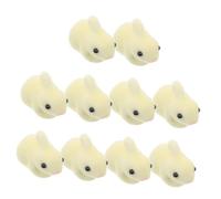 SOLUSTRE 10pcs Adorable Miniature Rabbit Figurines Cute Succulent Plant Decor for Micro Landscape Cake Toppers Charming Bunny Ornaments for Outdoor and Indoor Decoration