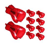 SOLUSTRE 10Pcs Boxing Glove Balloons Red Aluminum Foil for Birthday Party Sports Celebration Decorations with Automatic Sealing and Realistic Design for Boxing Decor and Party Favors