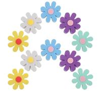 SOLUSTRE 10pcs Car Antenna Decoration Flower Toppers Set with White Blue Purple Green Yellow Flowers, Decorative Auto Exterior Accessories for Cars Trucks Suvs, Easy to Spot in Parking Lots