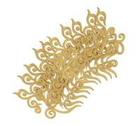 SOLUSTRE 10pcs Cloud Pattern Embroidered Fabric Patches Embroidered Applique Patches Golden Iron-on Versatile Application Polyester Cotton Nylon Elegant Luxury Design for Jeans