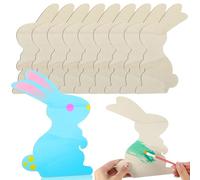 SOLUSTRE 10pcs DIY Wood Chips Bunny Solid Wood Boards Simple Design Portable Easter Decoration Practical for Suitable for Easter Home Decor