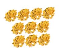SOLUSTRE 10Pcs Golden Chinese Zodiac Dragon Pendants Traditional Festival Supplies DIY Ornament Parts for Spring Festival Bonsai Car Window Decorations