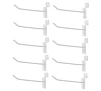 SOLUSTRE 10pcs Heavy Duty Pegboard Hooks White Iron Utility Hooks for Shop Display and Wall Mounted Storage Sturdy Commodity for Supermarket Shelves and Tool Organization