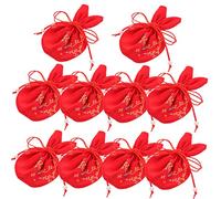 SOLUSTRE 10Pcs Lavender Sachet Bags Empty Drawstring Sacks for Spices and Dried Flowers Portable Red Pouches for Home Wardrobe Car Fragrance and Gift Use