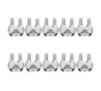 SOLUSTRE 10pcs M6 U-Shaped Clamps: Stainless Steel Wire Rope Fasteners - Heavy Duty Cable Fastener Clips For Outdoor Construction And Marine Applications