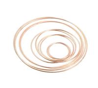 SOLUSTRE 10Pcs Multi Dreamcatcher Rings Metal Hoops for DIY Handmade Crafts Welded Silver Gold Plated Circles for Wall Hangings Mandalas and Macrame Accessories