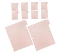 SOLUSTRE 10pcs Pink Plastic Notebook Dividers with Tabs Reusable Loose-Leaf File Separators for Journals Planners Creative Notes Organization and Study Review
