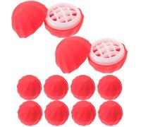 SOLUSTRE 10pcs Refillable Lip Balm Containers Plastic Rounded Egg Shape Easy to Fill Pink Storage Holders for Travel Fits in Your Purse