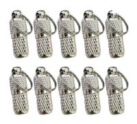 SOLUSTRE 10pcs Silver Brass Pet Anti-Lost Pendant Hanging Decoration Lightweight Portable Identity Plate for Collar, Easy Attachment Suitable for Pets