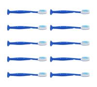 SOLUSTRE 10pcs Soft Bristle Travel Toothbrush with Short Handle, Safe Pp and Nylon Material for Correctional Facilities and Detention Facilities, Portable Compact Design for Thorough Oral
