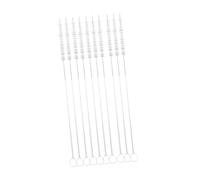 SOLUSTRE 10pcs Stainless Steel Straw Brush for Bottles and Safe Cleaning Supplies Thin Flexible Design for Bottle and Straw Cleaning White