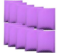 SOLUSTRE 10pcs Thicken Bubble Mailers Multi-Functional Tamper-evident Seal Purple Aluminum Laminated Films Bubble Lined Construction Self-Seal Closure Packaging Accessories for Storing