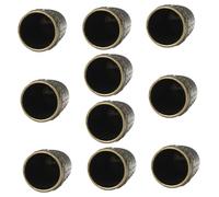 SOLUSTRE 10pcs Thimble for Hand Sewing Stitch Finger Protector for Sewing Embroidery Accessory Protection Thimble Ring Products Pads Copper