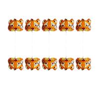 SOLUSTRE 10Pcs Tiger Foil Balloons Mini Cartoon Animal Party Supplies for Birthday Year Celebrations Safe Creative Decorations for Jungle Theme Events