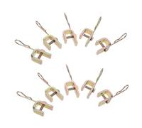 SOLUSTRE 10pcs Tire Extension Tube Clamp Tires Dual Wheels Valve Extender Holder Fastener Universal Golden Iron
