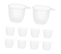 SOLUSTRE 10pcs Transparent Rice Measuring Cups for Cooker Plastic Graduated Food Measuring Cups for Accurate Grain and Liquid Measurement Lightweight and Portable Kitchen Tool