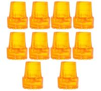 SOLUSTRE 10pcs Walking Stick Replacement Tips Rubber Anti-slip Yellow for Walking Canes, Enhanced Grip and Stability for Outdoor Use in Rainy or Snowy Weather, Seniors and Those Mobility