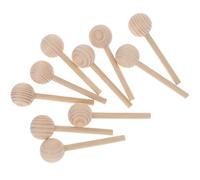 SOLUSTRE 10pcs Wood Bead Sticks Unfinished Wood Craft Rustic Beige Wooden Rods for Hand-Making Decoration Creative Endeavors