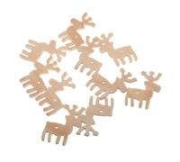 SOLUSTRE 10pcs Wooden Reindeer Ornaments DIY Craft Kit for Xmas Tree Hanging Pendants Christmas Deer Sculpture Decorations for Home Office Holiday Festive Use