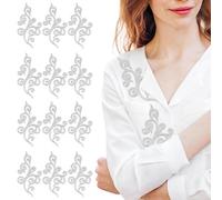 SOLUSTRE 12 Pcs Embroidered Appliques for Clothes Iron-on Application Wear-Resistant Polyester and Cotton Fabric Patches Suitable for Garment Accessory and Repair