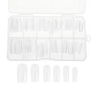 SOLUSTRE 120pcs False Nails Glue Extra Strong with False Nails and Full Cover Long-lasting Abs Material for Suitable for Designing Your Own at Home