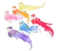 SOLUSTRE 12pcs Artificial Feathered Birds for Garden Decoration, Lifelike Bird Ornaments Made of Plume and Foams, Easy to Carry and Delicate Design, for Fence and Outdoor Landscape