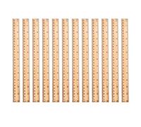 SOLUSTRE 12pcs Multi-function Wood Rulers 30cm Straight Edge Easy to Carry Student and Teacher Measuring Tools for Mapping and Surveying