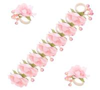 SOLUSTRE 12pcs Napkin Buckles Ornament Serviette Ring Spring Flower Napkin Flower Bulk Buckle Serviette Holders Decor
