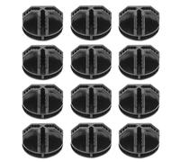 SOLUSTRE 12pcs Plastic Closet Connectors Shelf Parts Organizer Secure Connection Easy to Install Black Buckles for Simple Assembly Home Wardrobes and Pet Cage Fixing