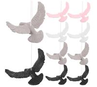 SOLUSTRE 12pcs Realistic Plastic Dove Ornaments for DIY Crafts and Cake Decoration Detailed Simulation Bird Charms with Hanging Design Peace Symbol Accents for Home and Celebration Decor
