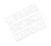 SOLUSTRE 12pcs Reusable Butterfly Stencil for Painting and Crafting Decorative Wall Templates for DIY Art Washable Nature-Inspired Drawing Tools for Home