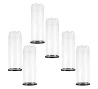 SOLUSTRE 12pcs Table Tennis Ball Storage Tubes with Lid, Pvc Cylindrical Container, Portable and Protective Smooth Surface, for Training Sessions between Courts