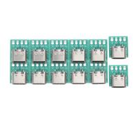 SOLUSTRE 12pcs USB 3.1 Type C Plug Female Connector Board with Pcb and Zinc Alloy Material, Enhanced Stability and DIY Design, Suitable for Data Cable Transmission and USB C Converter