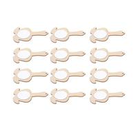 SOLUSTRE 12pcs Wooden DIY Mini Hand Mirrors Craft Unfinished Decorative Mirror for Painting and Coloring Art Supplies, Lightweight Accessories for Creative Play