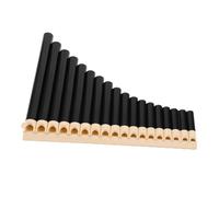 SOLUSTRE 16-pipe Pan Flute Professional Chinese Music Instrument Panpipe with Mouthpiece for Students Beginners School Teaching and Performance in Natural Brown